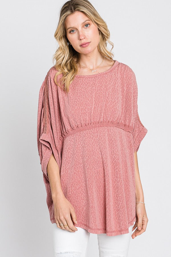 Oli & Hali Animal Print Detail Top