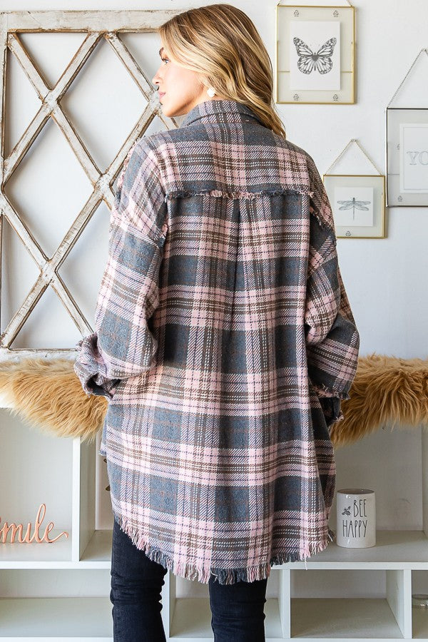 Oli & Hali Soft Washed Flannel Shirts Jacket