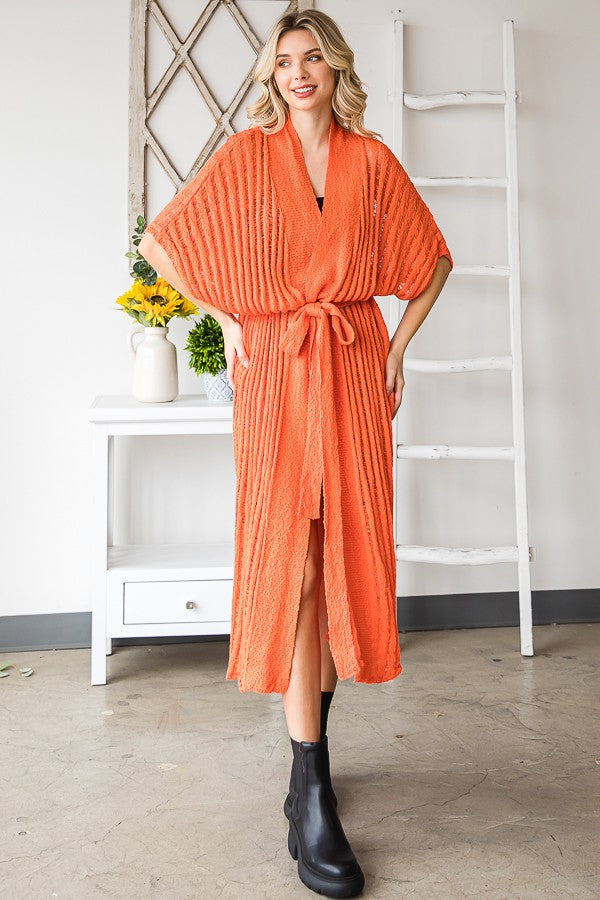 Oli & Hali Collared Long Sweater Cardigan Jacket