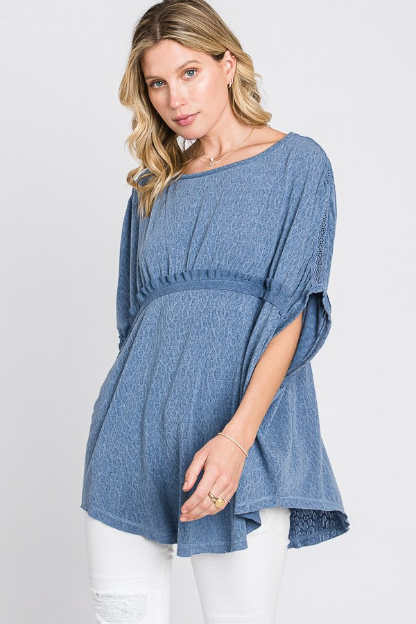 Oli & Hali Animal Print Detail Top