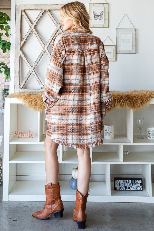 Oli & Hali Soft Washed Flannel Shirts Jacket