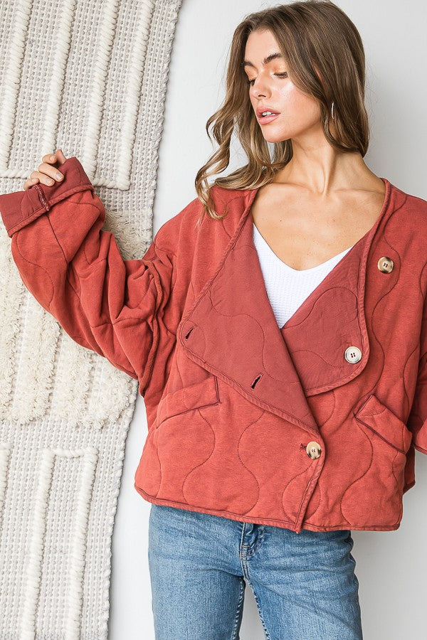 Oli & Hali Quilted Cropped Jacket