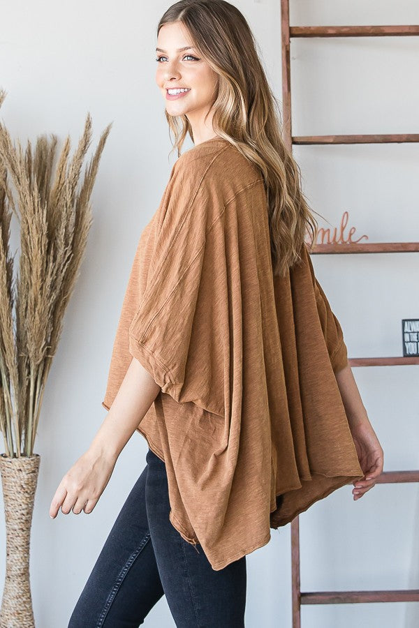 Oli & Hali Mineral Washed Oversized Boxy Top