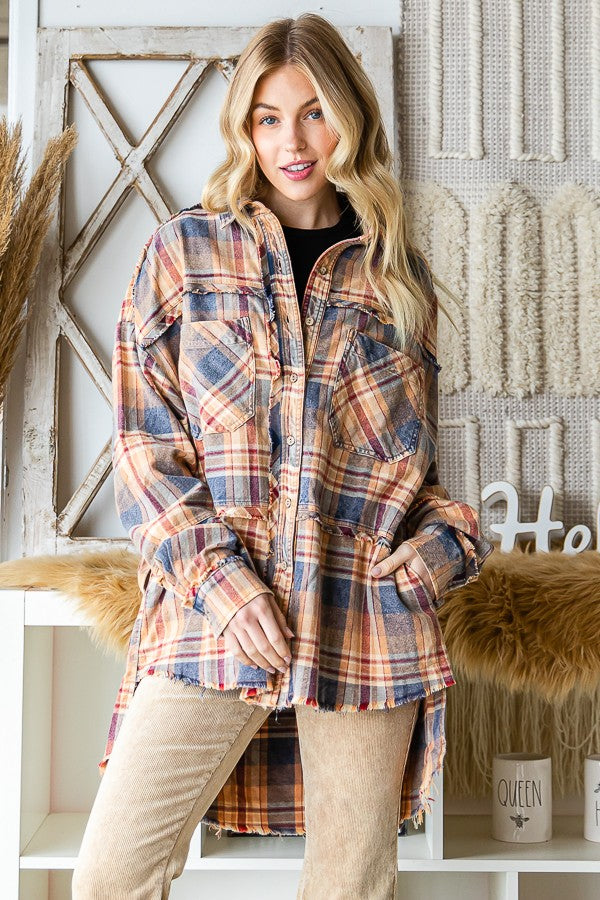 Oli & Hali Mineral Washed Flannel Jacket