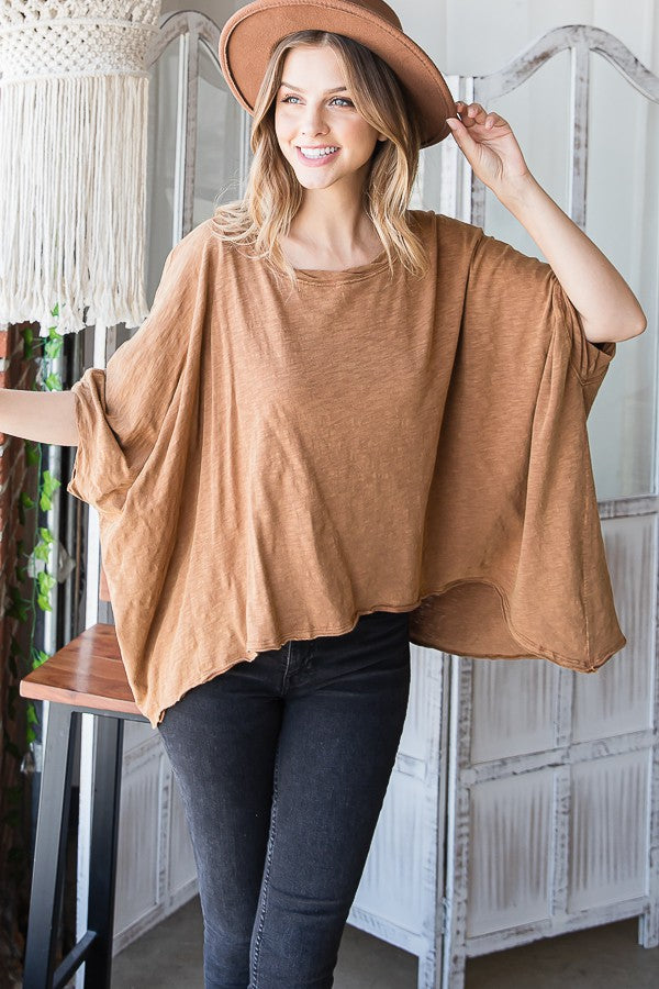 Oli & Hali Mineral Washed Oversized Boxy Top