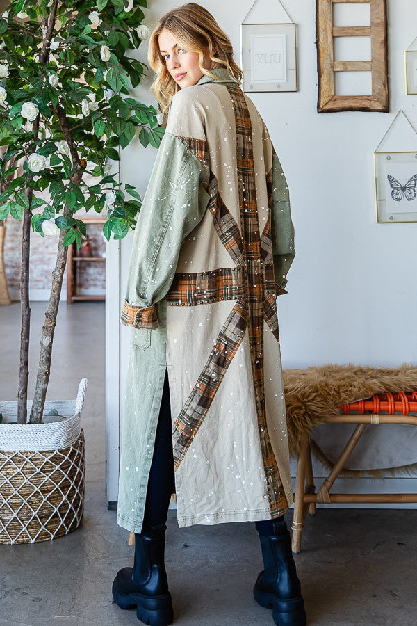 Oli & Hali Mineral Washed Long Jacket