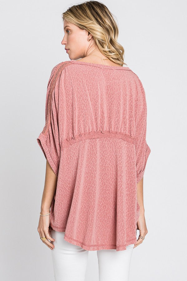 Oli & Hali Animal Print Detail Top