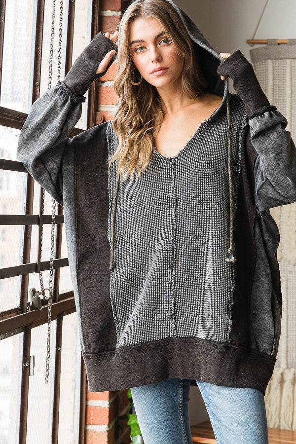 Oli & Hali Mineral Washed Thermal Hoodie Jacket