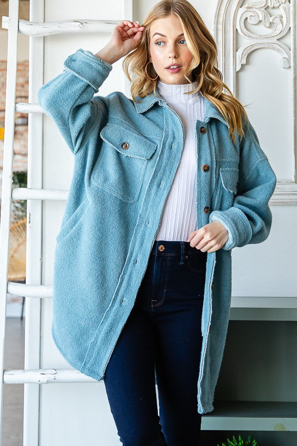 Oli & Hali Mixed Plaid Soft Shirt Jacket