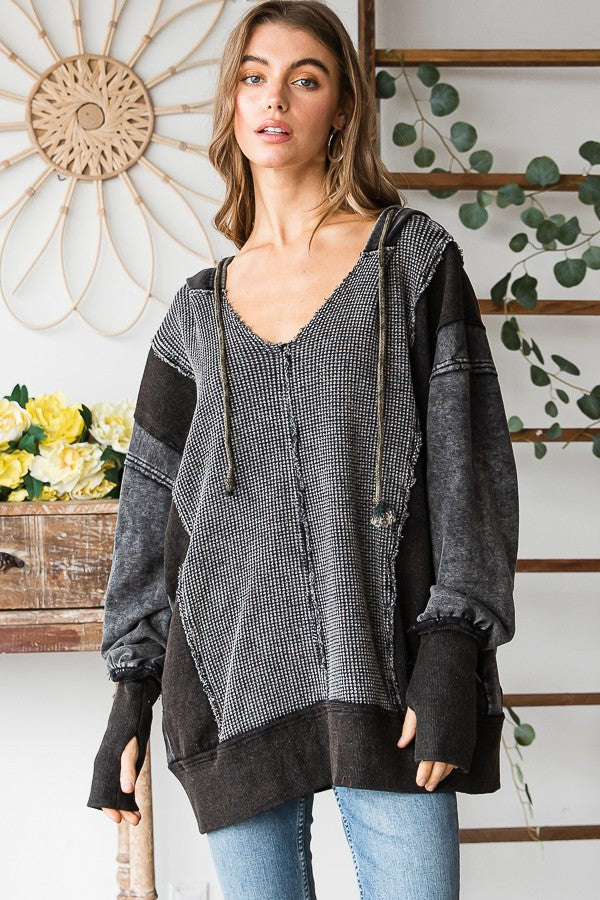 Oli & Hali Mineral Washed Thermal Hoodie Jacket