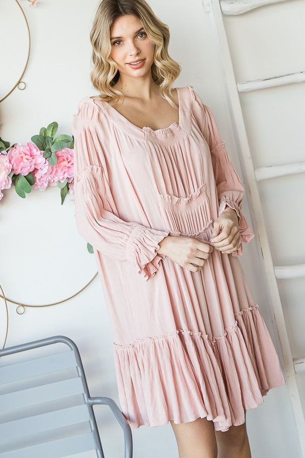 Oli & Hali Mineral Washed Smocked Tunic Top