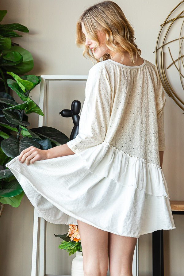 Oli & Hali Mineral Washed Ruffle Top