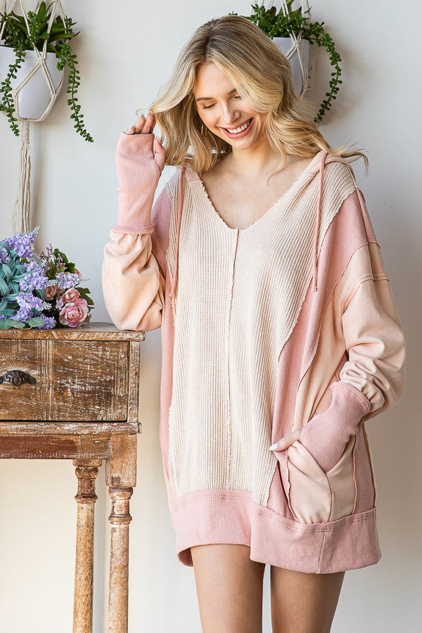 Oli & Hali Mineral Washed Thermal Hoodie Jacket