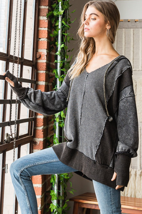 Oli & Hali Mineral Washed Thermal Hoodie Jacket