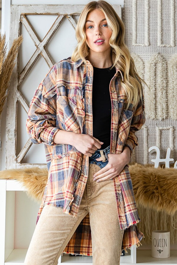 Oli & Hali Mineral Washed Flannel Jacket