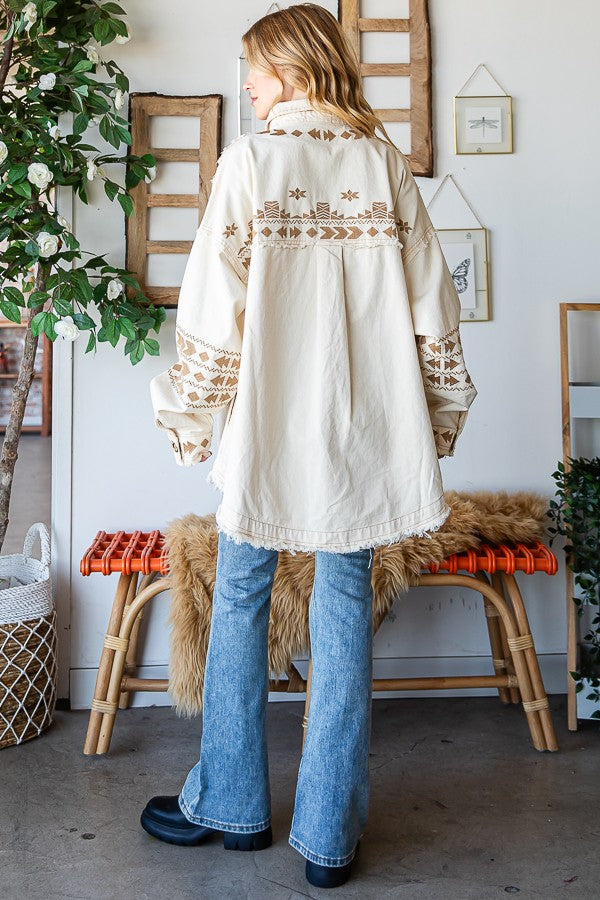 Oli & Hali Embroidered Relaxed Fit Jacket