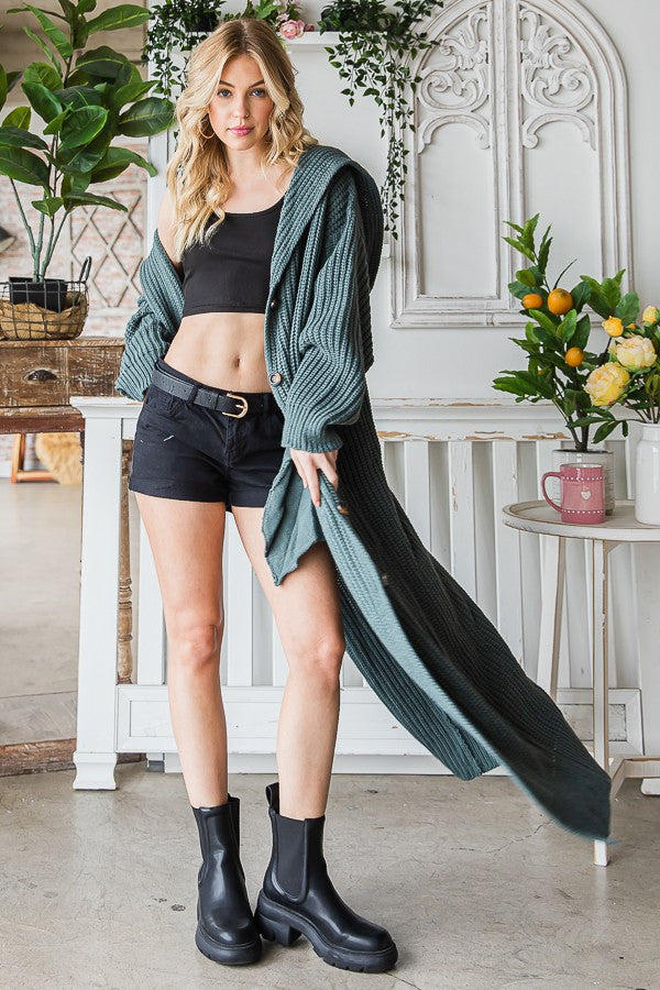 Oli & Hali Long Sweater Hood Cardigun Jacket
