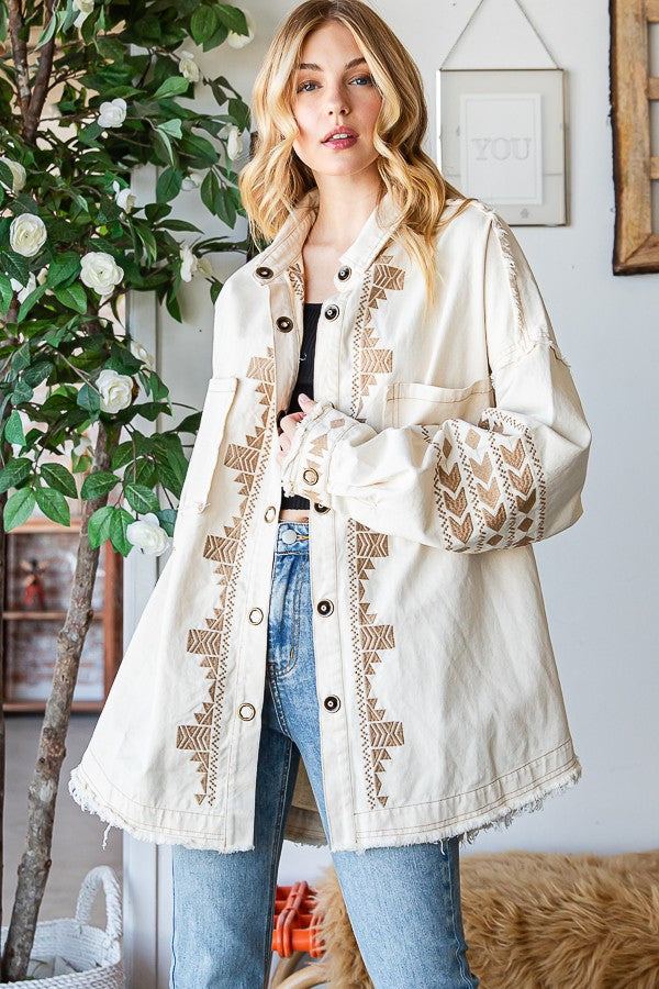 Oli & Hali Embroidered Relaxed Fit Jacket