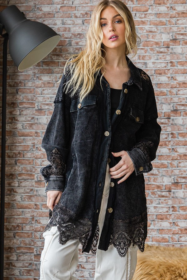 Oli & Hali Washed Bottondown Shirt Jacket