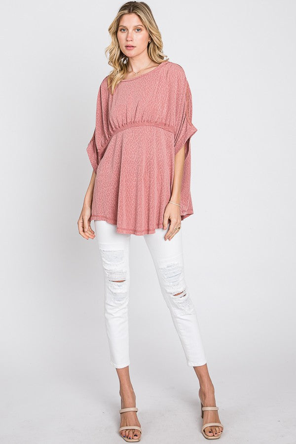 Oli & Hali Animal Print Detail Top