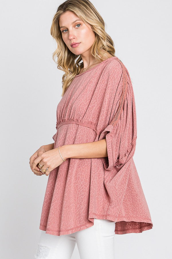 Oli & Hali Animal Print Detail Top