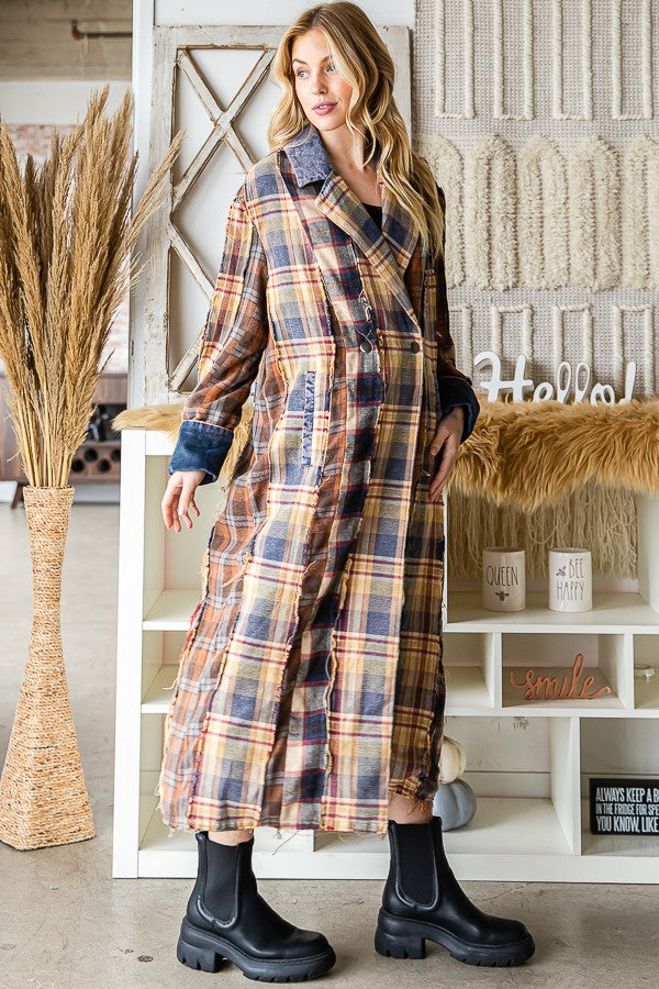 Oli & Hali Mixed Plaid Jacket