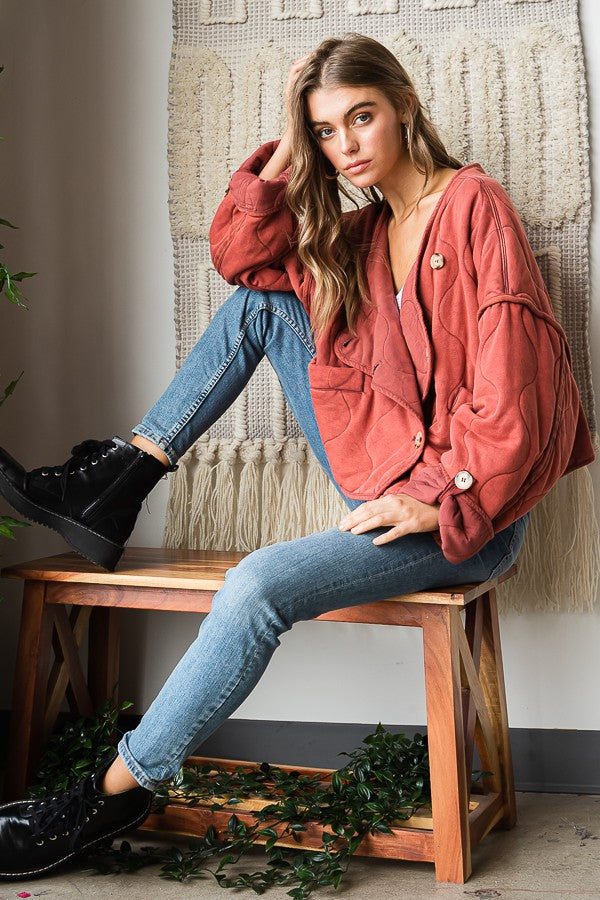 Oli & Hali Quilted Cropped Jacket