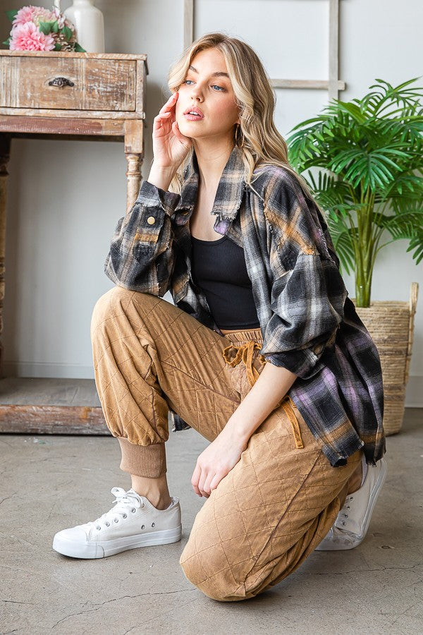 Oli & Hali Multi Color Plaid Shirt Jacket