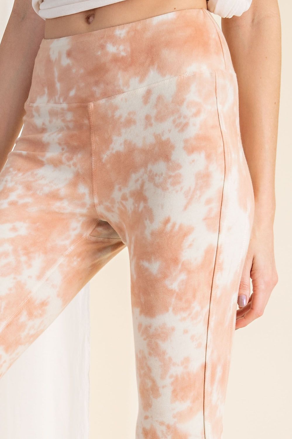 Easel Tie Dye Washed High Rise Waist Lightweight Leggings Pants - Roulhac Fashion Boutique