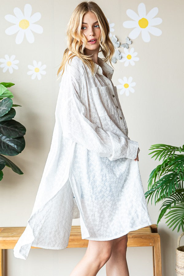 Oli & Hali Washed Textured Shirt Top