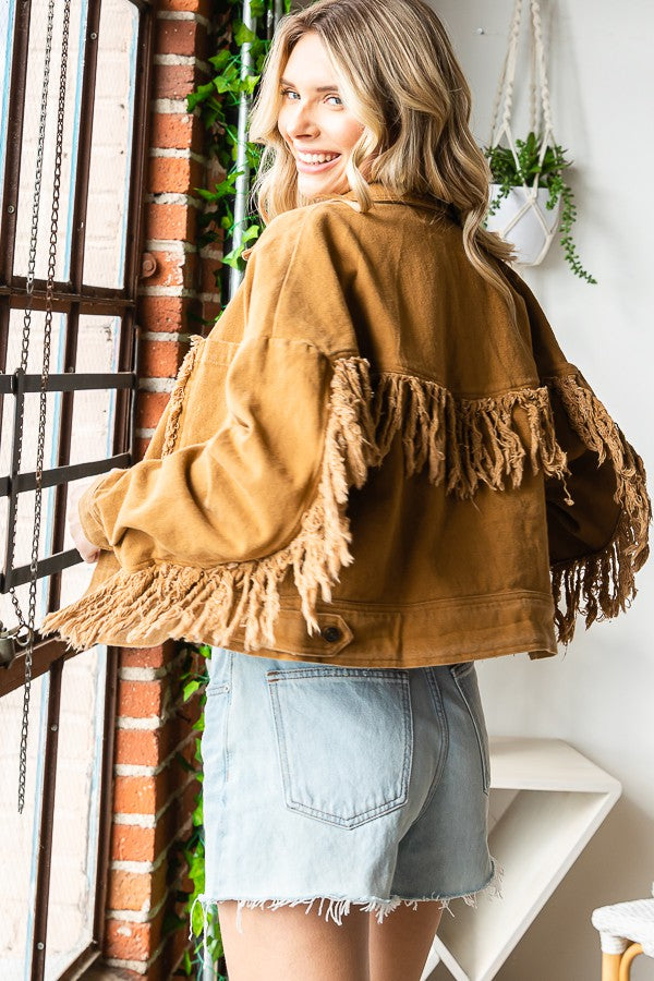 Oli & Hali Washed Solid Twill Jacket