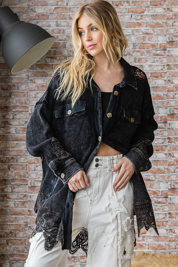 Oli & Hali Washed Bottondown Shirt Jacket