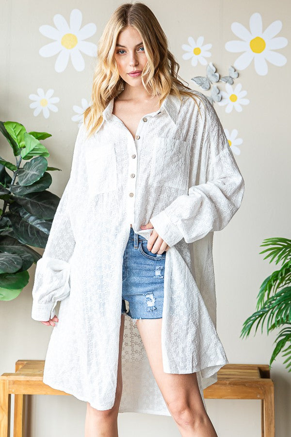 Oli & Hali Washed Textured Shirt Top