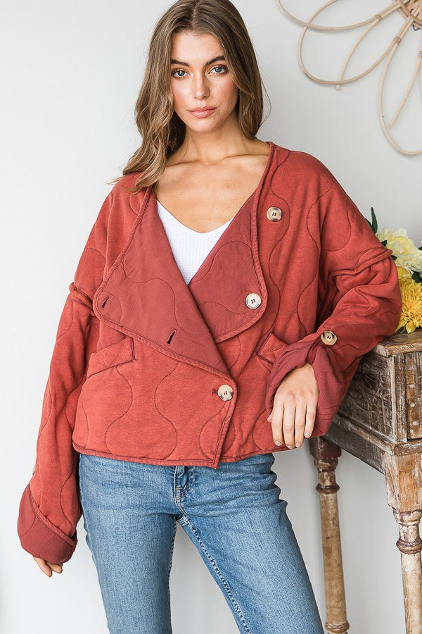 Oli & Hali Quilted Cropped Jacket