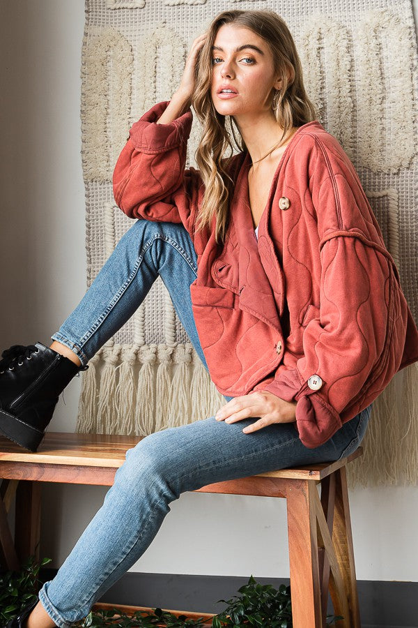 Oli & Hali Quilted Cropped Jacket