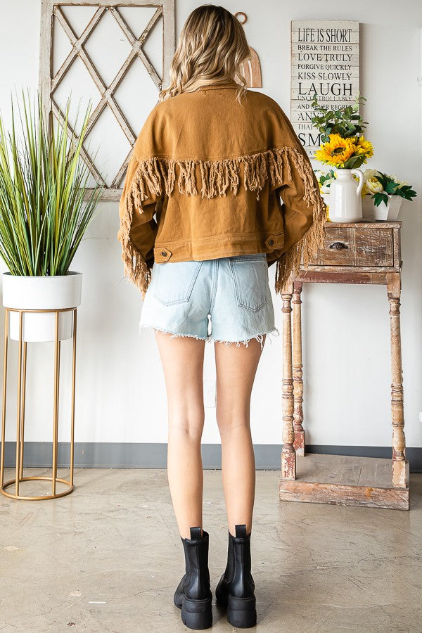 Oli & Hali Washed Solid Twill Jacket