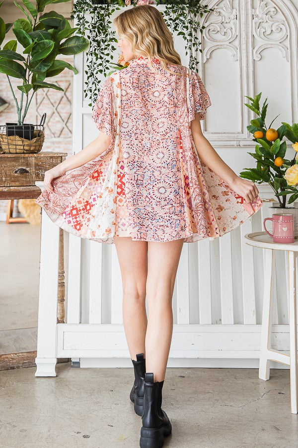 Oli & Hali Print Tunic Shirt Top