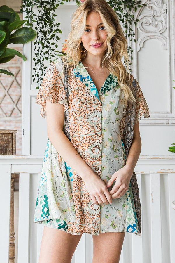 Oli & Hali Print Tunic Shirt Top