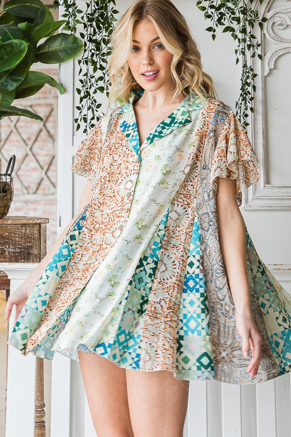 Oli & Hali Print Tunic Shirt Top